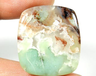 Natuurlijke aqua-chalcedoon cabochon edelsteen los voor draadwikkeling KB-11488