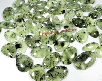 Prehnite. Natural Prehnite Cabochon. Rutilated Prehnite Wholesale Lot. Green Prehnite Gemstone. Mix Shape Prehnite For Jewelry. 1 To 112 Pcs