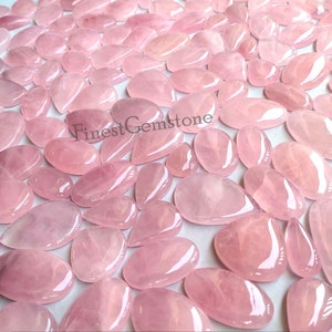 Cabochão de quartzo rosa natural. Pedra preciosa de quartzo rosa rosa. ÓTIMO! Formatos mistos, preço de atacado, lote com cristal de quartzo rosa avulso. 5000 unidades, 90 unidades.