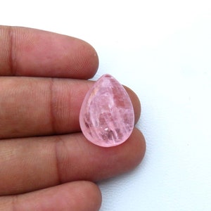 Natural Morganite. Pink Morganite Gemstone. Top Rare! Morganite Cabochon. Pear Shape Morganite For Ring Jewelry. 19x14.5 mm. KB-6430