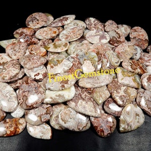 Natuurlijke rosita-jaspis. Rosita Jaspis edelsteen. Antiek! Rosita Jaspis cabochon. Rosita Jaspis Crazy Lace. Rosita-groothandelspartij: 500 cts, 14 stuks