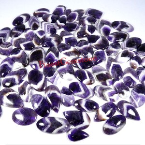 Amethist kant agaat cabochon. Amethist kant agaat edelsteen. Natuurlijke bio paarse amethist. 22 stuks 1000 cts gemengde vorm amethist groothandelpartij
