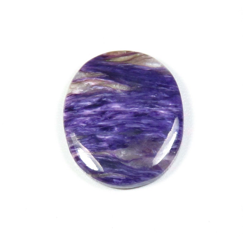 Oval Shape Purple Charoite Loose Jewelry Use Trendy! 34x29mm Natural Charoite Cabochon KB-5452 Natural Charoite Charoite Gemstone