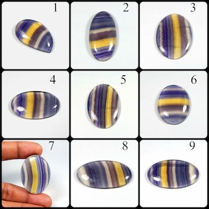 Yellow Blue Fluorite Crystal. Gracious! Fluorite Gemstone. Natural Multi Color Fluorite Cabochon. Mix Shape Fluorite Loose. Variatioon