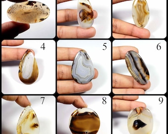 Natural Yellow Montana Agate Gemstone Polished Cabochon Loose For Wire Wrapping