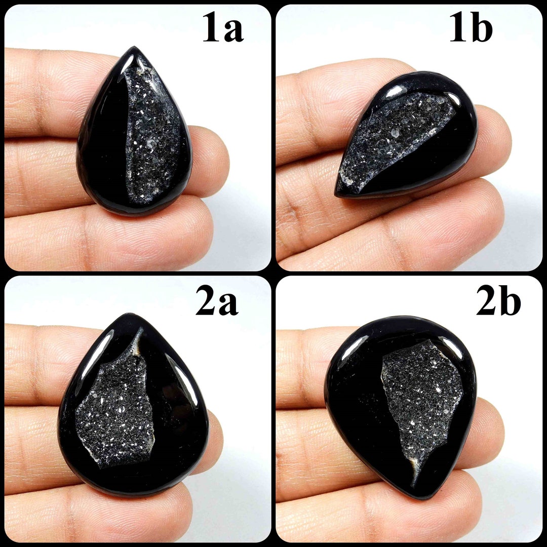 Black Tone Druzy Stone Women\'s Watch Trendy Fashion Stunning Crystal Bezel NWT Black Tone Crystal Bracelet Watch Womens Stunning Trendy  main image 4