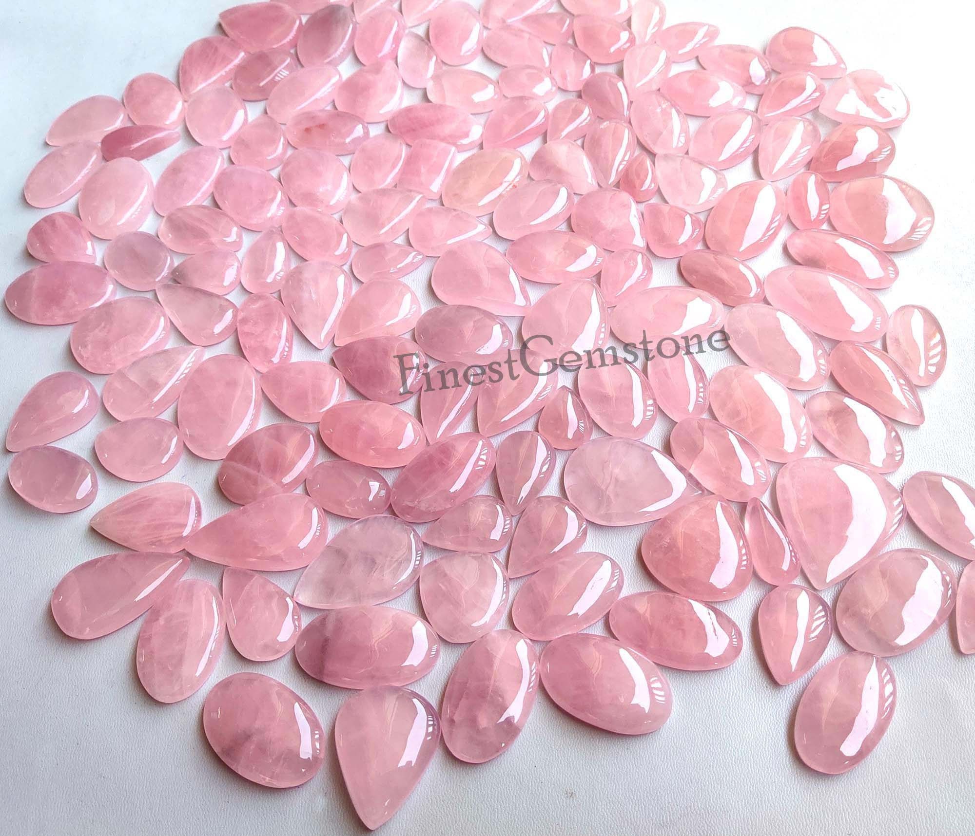 COLLEZIONE! Cabochon Di Quarzo Rosa. Gemma Naturale Di Quarzo Rosa - Foto 3