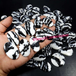 Noir blanc buffle turquoise. Cabochon buffle turquoise. Pierre naturelle turquoise de buffle. Vente en gros Lot de 6 pièces 250 Cts Buffalo en vrac