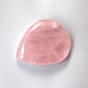Natuurlijke rozenkwarts. Leuk! Roze rozenkwarts edelsteen. Rozenkwarts cabochon. Peervorm Rozenkwarts losse sieraden gebruiken. 114 kt. KB-8841