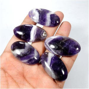 Agate naturelle en dentelle d'améthyste. Pierre d'agate dentelle améthyste violette. Cabochon en améthyste. Vente en gros, lot de 5 pièces, 313 cts, améthyste en vrac. Ko-10488