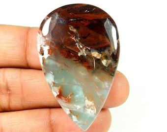 Natuurlijke aqua chalcedoon cabochon edelsteen los voor het maken van sieraden KB-11481