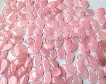 Rose Quartz Cabochon. Natural Pink Rose Quartz Gemstone. Top Rare! Mix Shape Rose Quartz Crystal Wholesale Price Lot Jewelry Use 1 To 88 Pcs