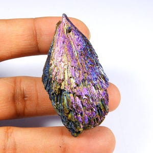 Cabochon Aura titane multicolore. Druzy fleur de titane. Belle ~ pierre précieuse Druzy en titane enduite d'arc-en-ciel. Cristal de titane. 50 x 28 mm KB-11174