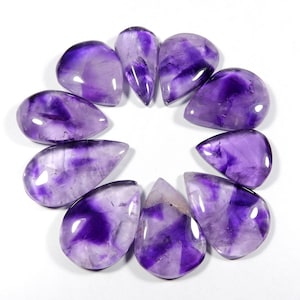Ster paarse amethist. Amethist edelsteen. Natuurlijke ster amethist cabochon. Groothandelkavel van 10 stuks 198 ct. Amethistkristal voor sieraden KB-10942
