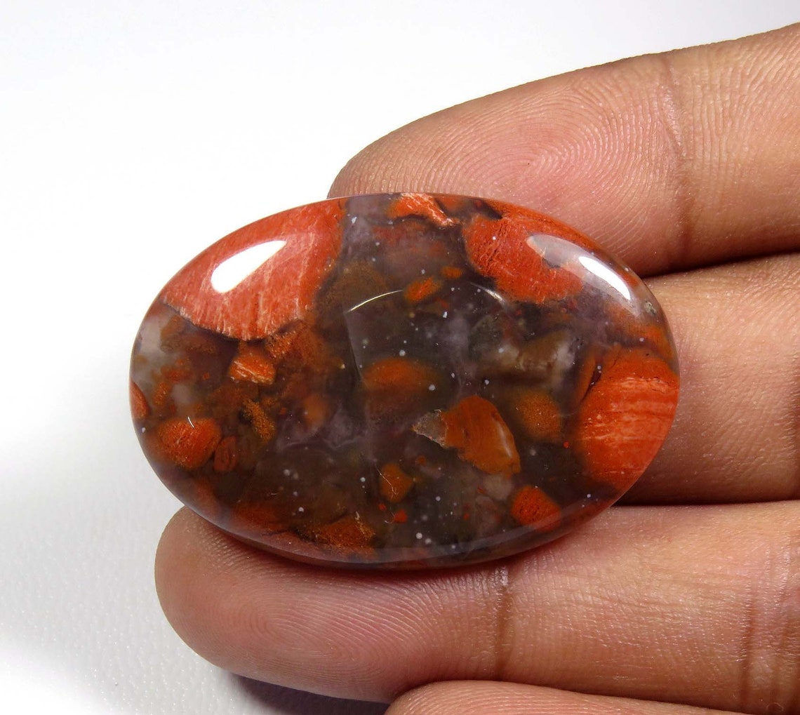 EXOTIC Red Brecciated Jasper Cabochon. Natural Brecciated Etsy