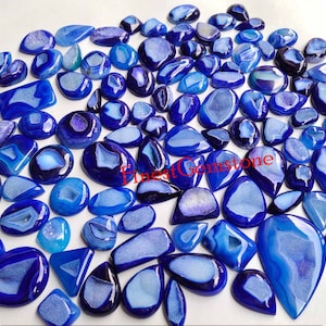 Druzy edelsteen blauwe agaat. TOPCOLLECTIE! Blauwe onyx druzy agaat geode edelsteen. Natuurlijke agaat Onyx Druzy Cabochon Groothandel Lot van 1 tot 66 stuks
