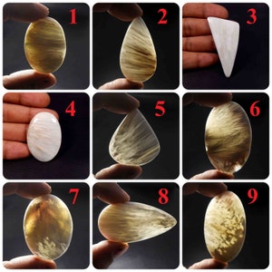 Enorme! Scolecite bianca. Pietra preziosa di scolecite. Cabochon di scolecite naturale. Scolecite di forma mista sfusa per gioielli. Variazione: A