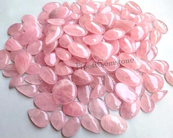 Natural Rose Quartz Cabochons, Mixed Shapes, 500 Cts, 9 Pcs