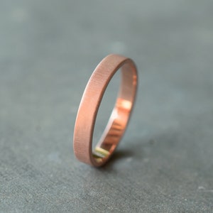 Copper ring, raw copper band ring, simple ring, raw copper ring image 1