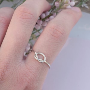 Verstelbare knoop sterling zilveren cirkelring, 1,2 mm open stapelbare ring