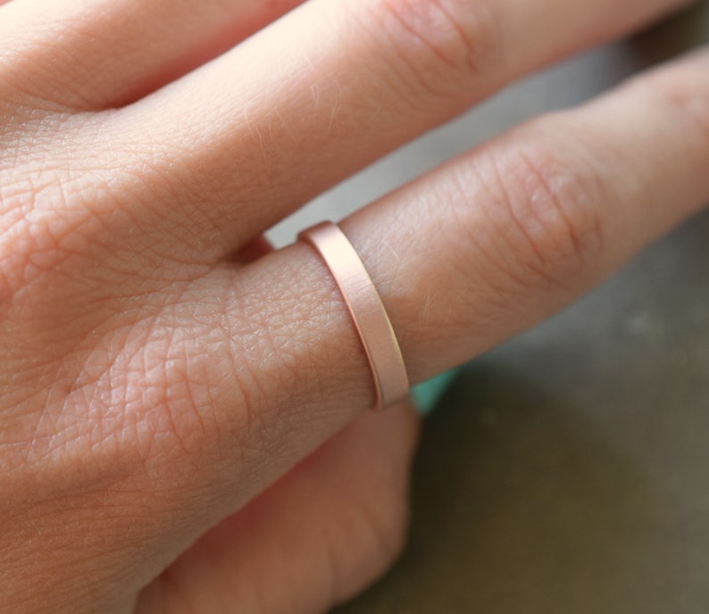 Copper ring, raw copper band ring, simple ring, raw copper ring image 3
