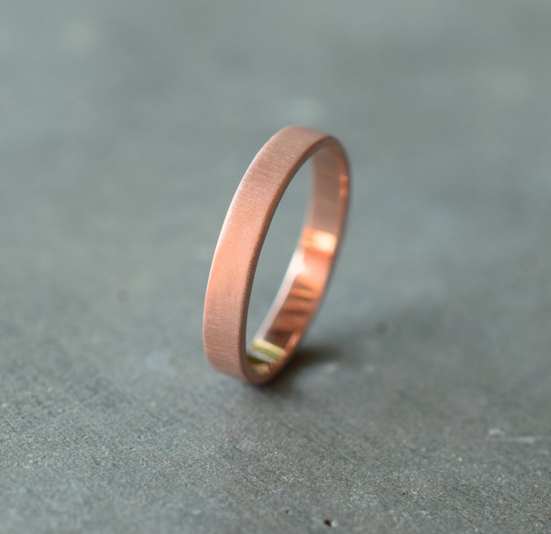 Copper ring, raw copper band ring, simple ring, raw copper ring image 1