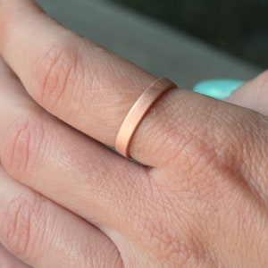 Copper ring, raw copper band ring, simple ring, raw copper ring image 2