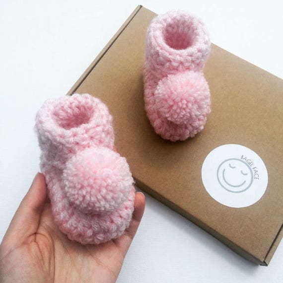 Baby girl gift, Crochet baby booties, Pink pom pom booties, Baby shower gift, Photo prop, Newborn baby shoes, Pom pom baby shoes, New baby Baby girl gift, Crochet baby booties, Pink pom pom booties, Baby shower gift, Photo prop, Newborn baby shoes, Pom pom baby shoes, New baby