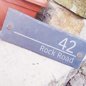 House Sign | Slate House Plaque | Slate Name Plates | House Name Plates | Rustic Slate House Signs Slate house sign | Christmas | Gifts |