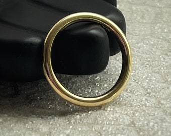 9ct Solid Recycled Gold Wedding Band: Handmade Yellow Gold Ring