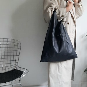 MM6 MAISON MARGIELA Japanese Leather Tote RRP 210gbp, Black MM6 MAISON MARGIELA Japanese Leather Tote RRP 210gbp, Black