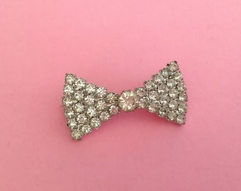 Vintage diamanten vlinderdas broche