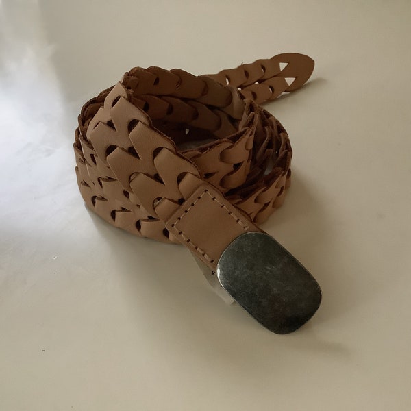 Woven Leather Belt Etsy UK