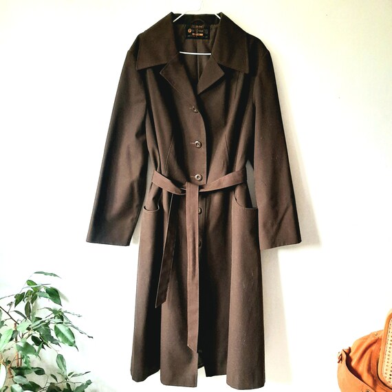 70s Vintage Classic Trench Coat / Rain Mac, Belted