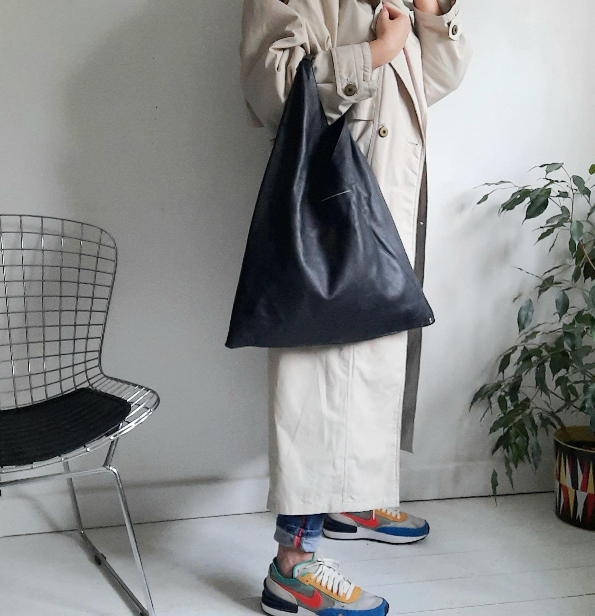 MM6 MAISON MARGIELA Japanese Leather Tote RRP 210gbp Black - Etsy