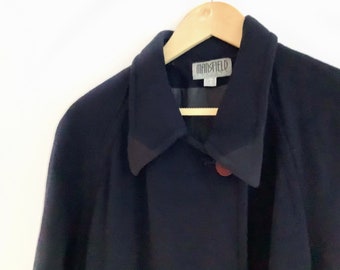 MANSFIELD | Vintage Navy Blue Oversized Long Coat