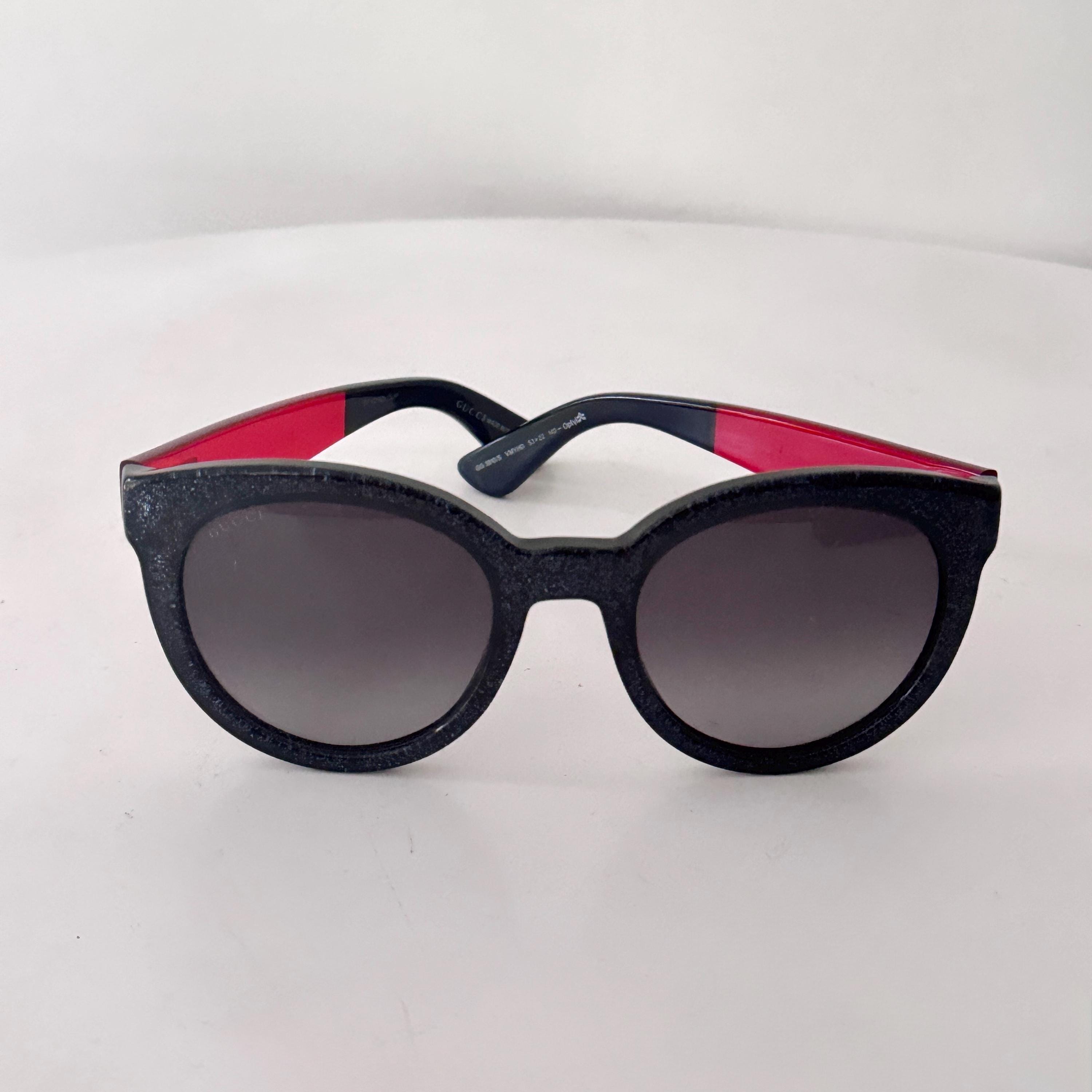 Gucci TJLO3411UL Black Square Sunglasses Bee Logo Arms w/ Case & Cloth Excellent Women main image 4
