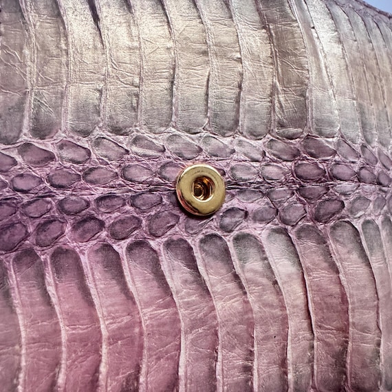 Y2K Miu Miu Snakeskin Key Ring Wallet - image 7