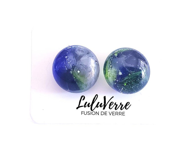 Handmade Glass Earrings Made in Quebec Jewelry Luluverre Creations Glass Jewelry