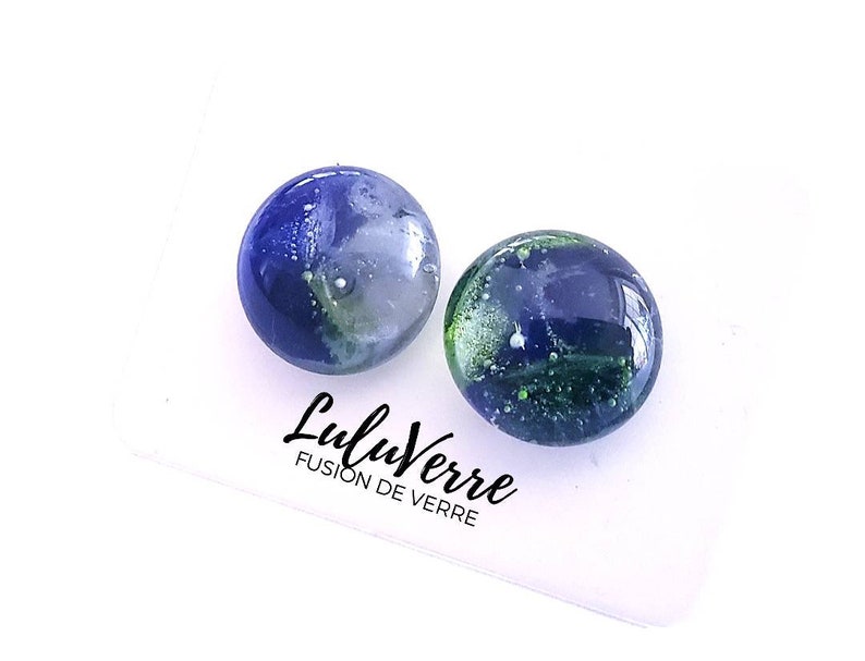 Handmade Glass Earrings Made in Quebec Jewelry Luluverre Creations Glass Jewelry