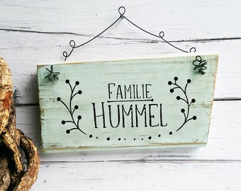 Namensschild Haustur Holz Haus Hausturschild Familie Holz Etsy
