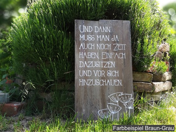 Signs Garden Wood Shield Proverbs Pictures Garden Deco Easter Etsy