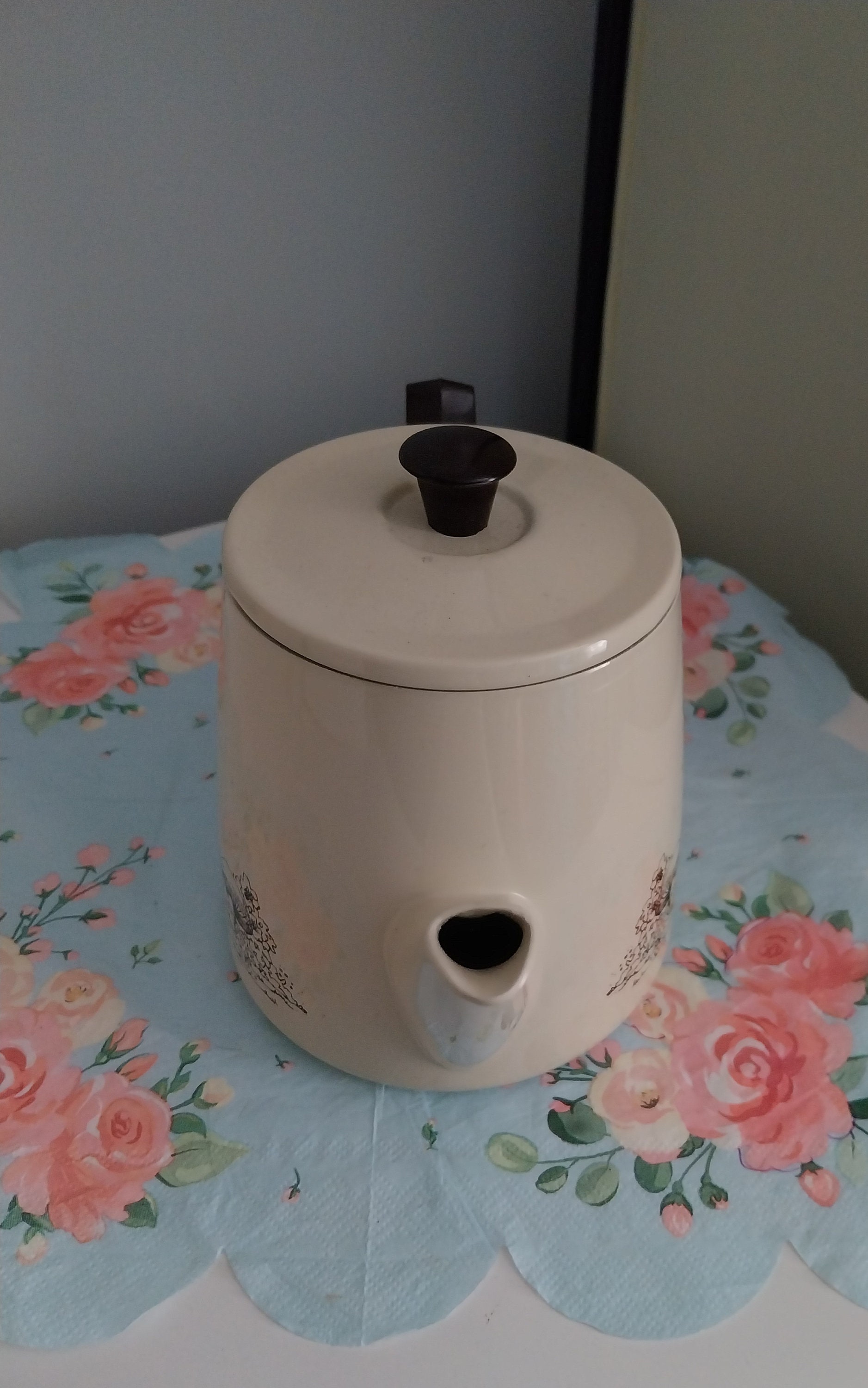 Rare Vintage Teapot Vintage Mushroom Metal Enamel Teapot Etsy