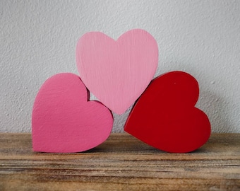 Chunky Wood Heart: Valentine's Day Tiered Tray Decor