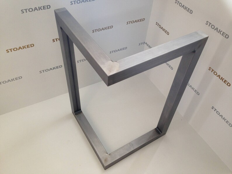 L Shaped Steel Table Legs For Dining Coffee Or Office Desk By Stoaked Customisable