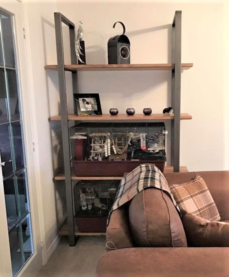 Steel and Oak Modern Industrial Shelving Unit / Storage With Etsy UK