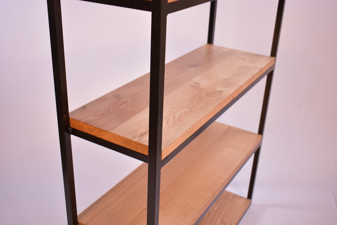Steel and Oak Modern Industrial Shelving Unit Storage Shelves - Etsy UK