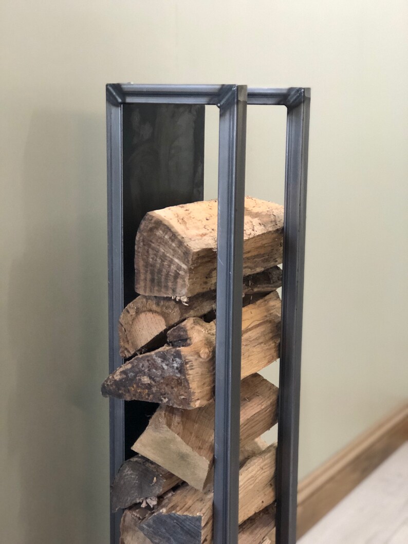 Wall mounted industrial firewood log store / storage large or Etsy
