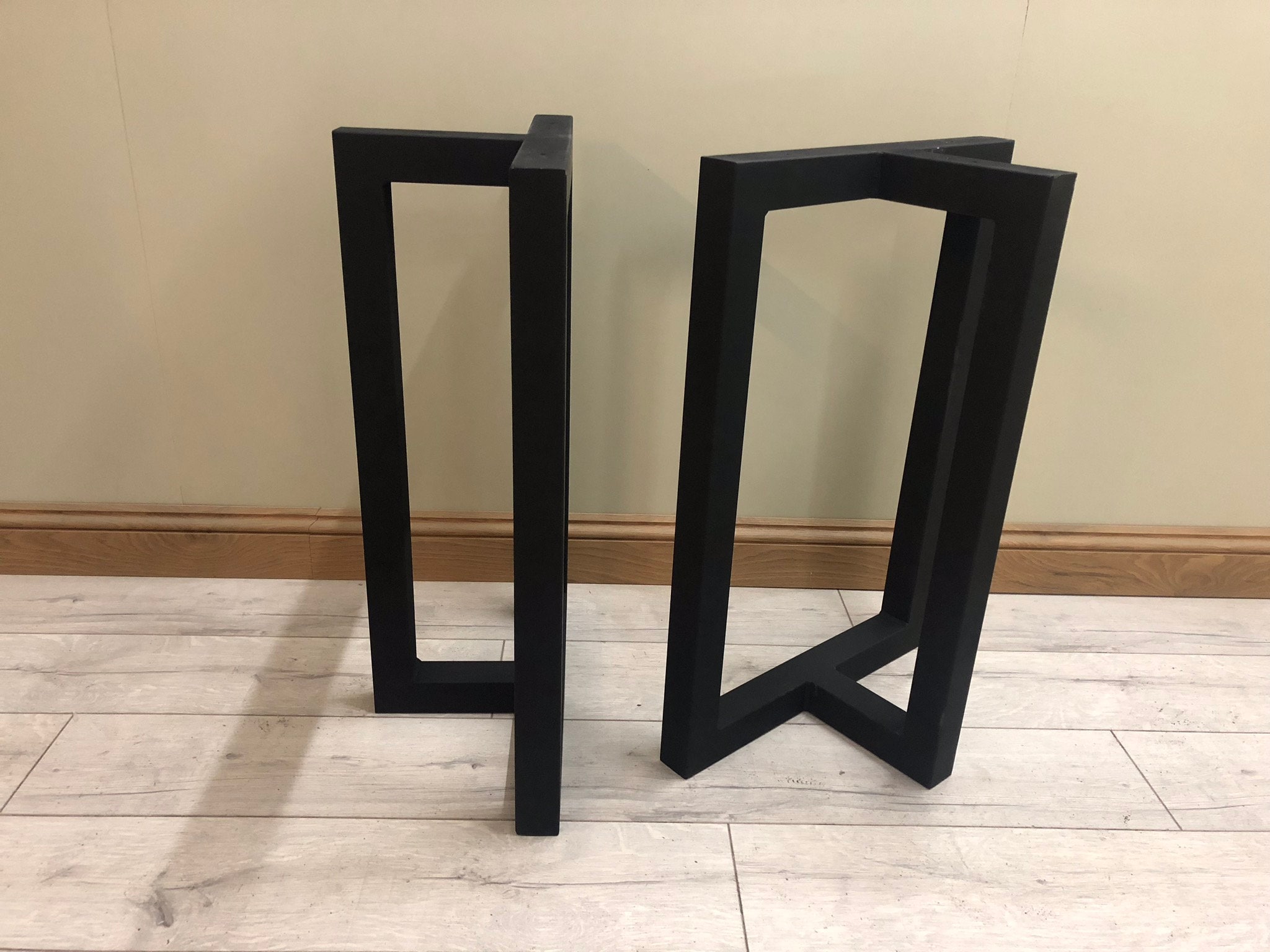 T shaped steel table legs for dining / coffee table or office Etsy