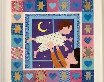 Hush, Little Baby nursery print art illustrated by Shari Halpern